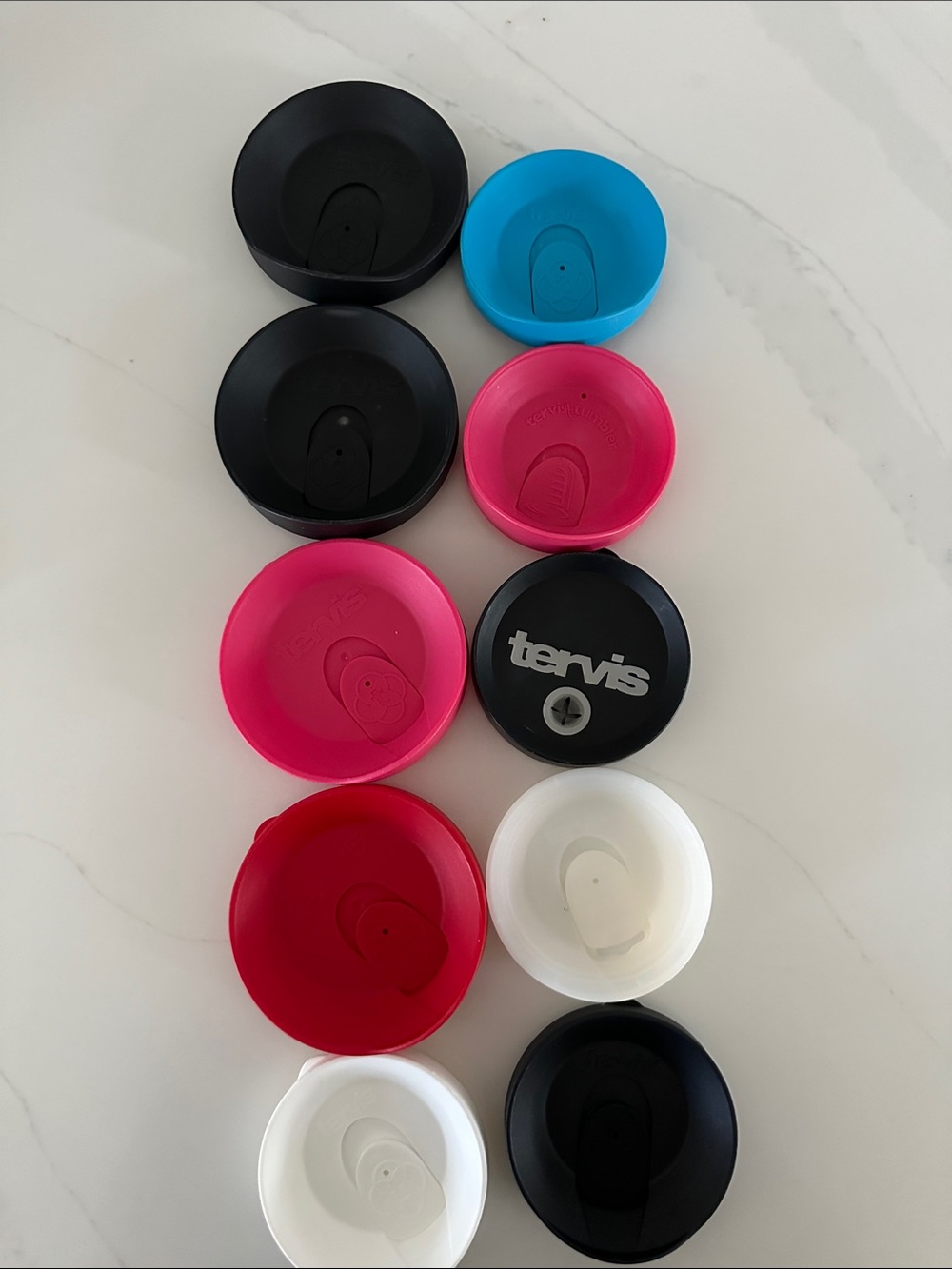 tervis Replacement Tumbler Lids in Black, Blue, Pink, Red, White